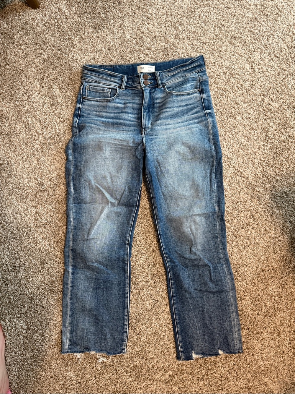 BKE - Women's Mid Wash Blue Cropped Jeans